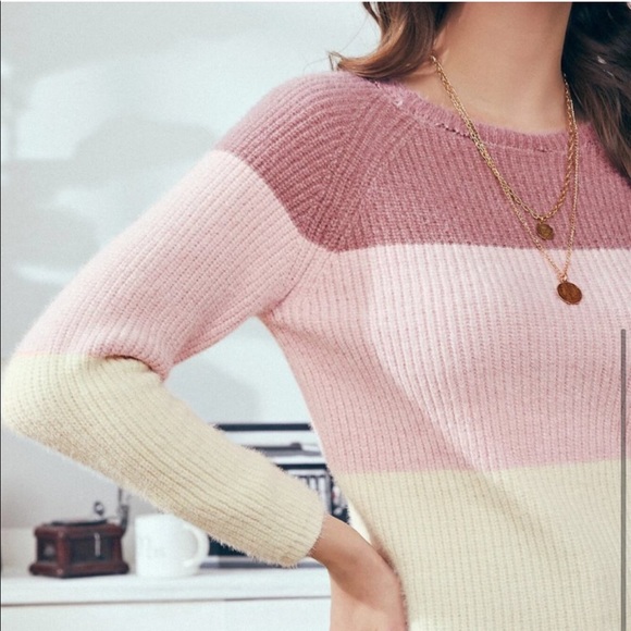 Pink Sweater | White, Shades of Pink, Sweater - Picture 7 of 7